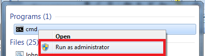 Command Prompt, Administrator